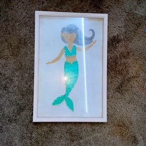 Framed mermaid decor